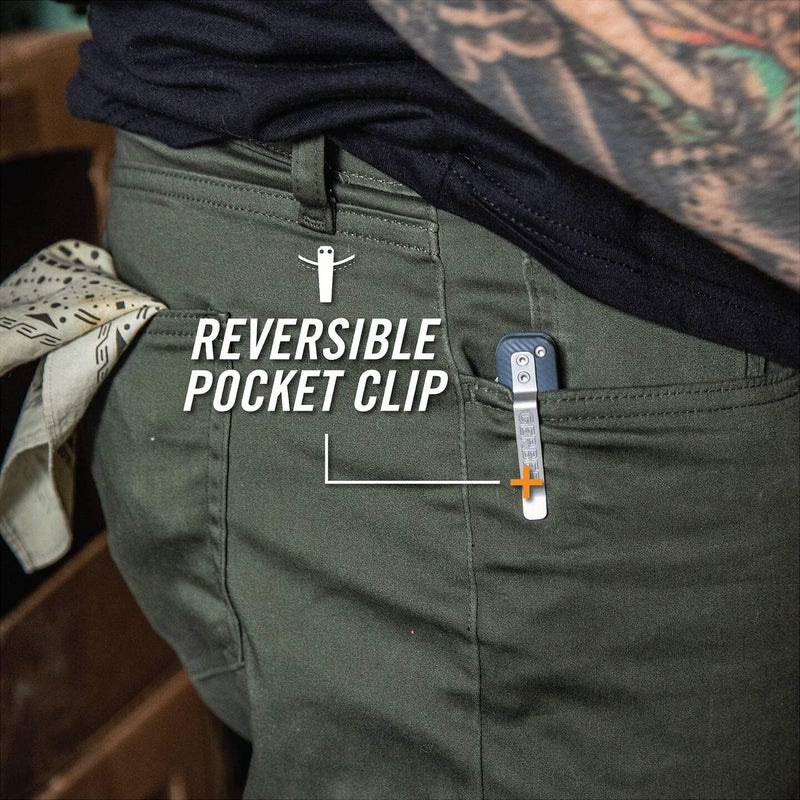 Gerber Gear Pledge Pocket Knife with Pocket Clip - 3.7" Full Panel Plain Edge Blade Folding Knife - EDC Gear and Equipment - Image 5